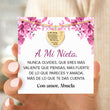 Load image into Gallery viewer, Tarjeta de mensajes para A Mi Nieta, Collar con Corazón Grabado &quot;Te Amo”
