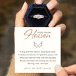 Load image into Gallery viewer, Hug From Heaven Circle Wings Memorial Ring with heartwarming message card
