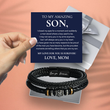 Load image into Gallery viewer, To My Son, My Love For You Is Forever Double Row Bracelet with heartwarming card message
