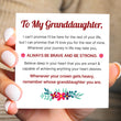 Load image into Gallery viewer, Grandmother &amp; Granddaughter ‘Be Brave and Be Strong’ Blossom Knot Bracelet card message
