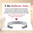 Load image into Gallery viewer, Bracelet manchette &quot;À ma meilleure amie, J&#39;ai trouvé une amie et une sœur&quot; avec une carte
