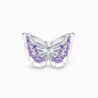 Load image into Gallery viewer, Purple variant of Those We Love, Fly With Us Double Butterfly Ring in white background
