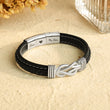 Load image into Gallery viewer, Braided Leather Bracelet with extra clasp lifestyle shot
