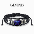 Load image into Gallery viewer, Pulsera del signo del zodíaco géminis sobre fondo blanco.

