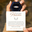 Load image into Gallery viewer, Hug From Heaven Personalized Circle Wings Memorial Ring with card message
