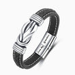 Load image into Gallery viewer, &quot;Grandmother and Grandson Forever Linked Together&quot; Braided Leather Bracelet with Love my Grandson message
