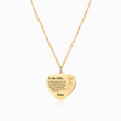 Load image into Gallery viewer, Variante dorée du collier cœur gravé &quot;À ma fille, je t&#39;aime&quot;.
