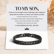Load image into Gallery viewer, To My Son, I’m So Proud of You Stainless Steel Cuban Bracelet Card Message

