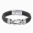 Load image into Gallery viewer, &quot;To My Grandson, My Favorite Football Player Linked Bracelet&quot; on Plain White Background
