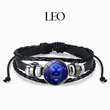 Load image into Gallery viewer, Pulsera del signo del zodíaco leo sobre fondo blanco.
