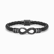 Load image into Gallery viewer, To My Man, Personalized Couple Name Infinity Leather  Bracelet on a white background

