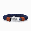 Load image into Gallery viewer, To My Son I Will Always Be With You Blue Cotton Rope Bracelet on White Background
