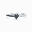 Load image into Gallery viewer, Hug From Heaven Black Enamel Ring on White Background
