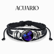 Load image into Gallery viewer, Pulsera del signo del zodíaco acuario sobre fondo blanco.
