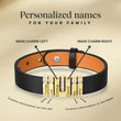 Load image into Gallery viewer, personalized leather bracelet name customization guide
