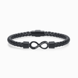 Load image into Gallery viewer, “Mother and Son Forever Linked Together” Infinity Leather Bracelet on white background
