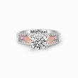 Load image into Gallery viewer, I&#39;m a Wife to a Husband Personalized Circle Wings Memorial Ring in white background
