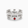 Load image into Gallery viewer, Unf❤️ck Yourself Stacked Ring Silver Whitebg

