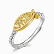 Load image into Gallery viewer, Photo of Life with Jesus is Better Ichthus Adjustable Ring on a white background
