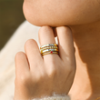Load image into Gallery viewer, Unf❤️ck Yourself Stacked Ring Gold Model
