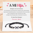 Load image into Gallery viewer, A Mi Hija, Pulsera de Encanto Siempre Cree En Ti Misma con tarjeta con mensaje conmovedor
