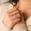 Load image into Gallery viewer, Female model wearing To My Son in Heaven Personalized Wing Ring
