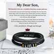 Load image into Gallery viewer, To My Son, Love You Forever Double Row Bracelet with a heartfelt message
