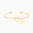 Load image into Gallery viewer,  Always In My Heart Personalized Initial In Knot Bracelet for daughter in white background
