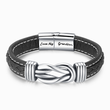 Load image into Gallery viewer, Grandmother &amp; Grandson “Forever Intertwined” Linked Bracelet in a white background.
