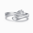Load image into Gallery viewer, Silver Hug Ring on a white background

