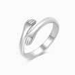 Load image into Gallery viewer, Silver Hug Ring on a white background
