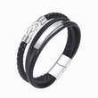 Load image into Gallery viewer, “Mother and Son Forever Linked Together” Infinity Leather Bracelet on white background
