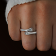 Load image into Gallery viewer, Hug Ring on a model&#39;s ring finger
