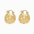 Load image into Gallery viewer, As Beautiful As The World Is, So Are The Women Gold Hoop Earrings in white background
