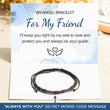 Load image into Gallery viewer, card design and message and An Angel For My Friend, Always Be With You Morse Bracelet

