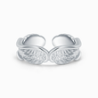 Load image into Gallery viewer, hug from heaven angel wing ring with plain background
