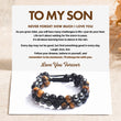 Load image into Gallery viewer, To My Son, Love You Forever Triple Protection Bracelet with heartwarming message card
