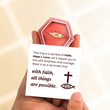Load image into Gallery viewer, Faith, Hope and Love Ichthus Adjustable Ring with heartwarming message card included
