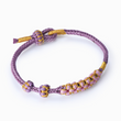 Load image into Gallery viewer, Purple variant of To My Beautiful Daughter, Always Keep Me in Your Heart Blossom Knot Bracelet on white background
