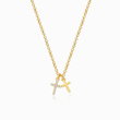 Load image into Gallery viewer, To My Daughter, Pray Through It Double Cross Necklace with placin background
