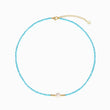 Load image into Gallery viewer, Freshwater Pearl Necklace (Turquoise) in white background
