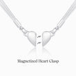 Load image into Gallery viewer, Magnet Heart Necklace on white background with &quot;Magnetized Heart Clasp&quot; subtitle
