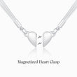 Load image into Gallery viewer, Magnet Heart Necklace on white background with &quot;Magnetized Heart Clasp&quot; subtitle

