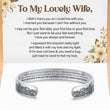 Load image into Gallery viewer, card design, message card, and the To My Lovely Wife, I Can’t Live Without You Bracelet

