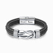 Load image into Gallery viewer, Love You Forever Braided Leather Bracelet on white backround
