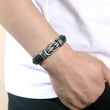 Load image into Gallery viewer, Braided Leather Bracelet on male model wrist
