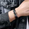 Load image into Gallery viewer, Braided Leather Bracelet on male model wrist
