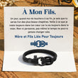 Load image into Gallery viewer, À Mon Fils, Bracelet Nautique « Liés Pour Toujours » Carte à message

