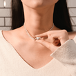Load image into Gallery viewer, Magnet Heart Necklace on female model
