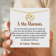 Load image into Gallery viewer, À Ma Maman, Collier Cœur de Famille Personnalisé avec Nom et Pierre de Naissance avec carte message

